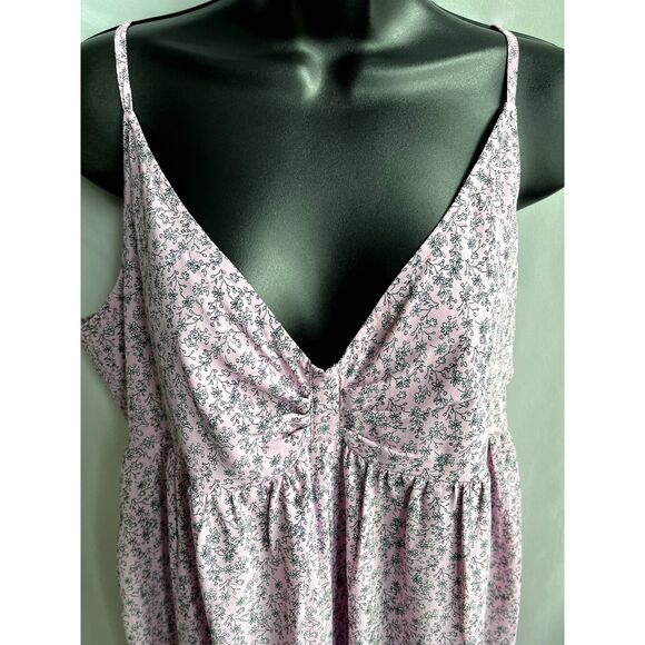 Adyson Parker Ditsy Floral Pink Wide Leg Jumpsuit Lagenlook Barbiecore sz M Cute - Picture 3 of 12